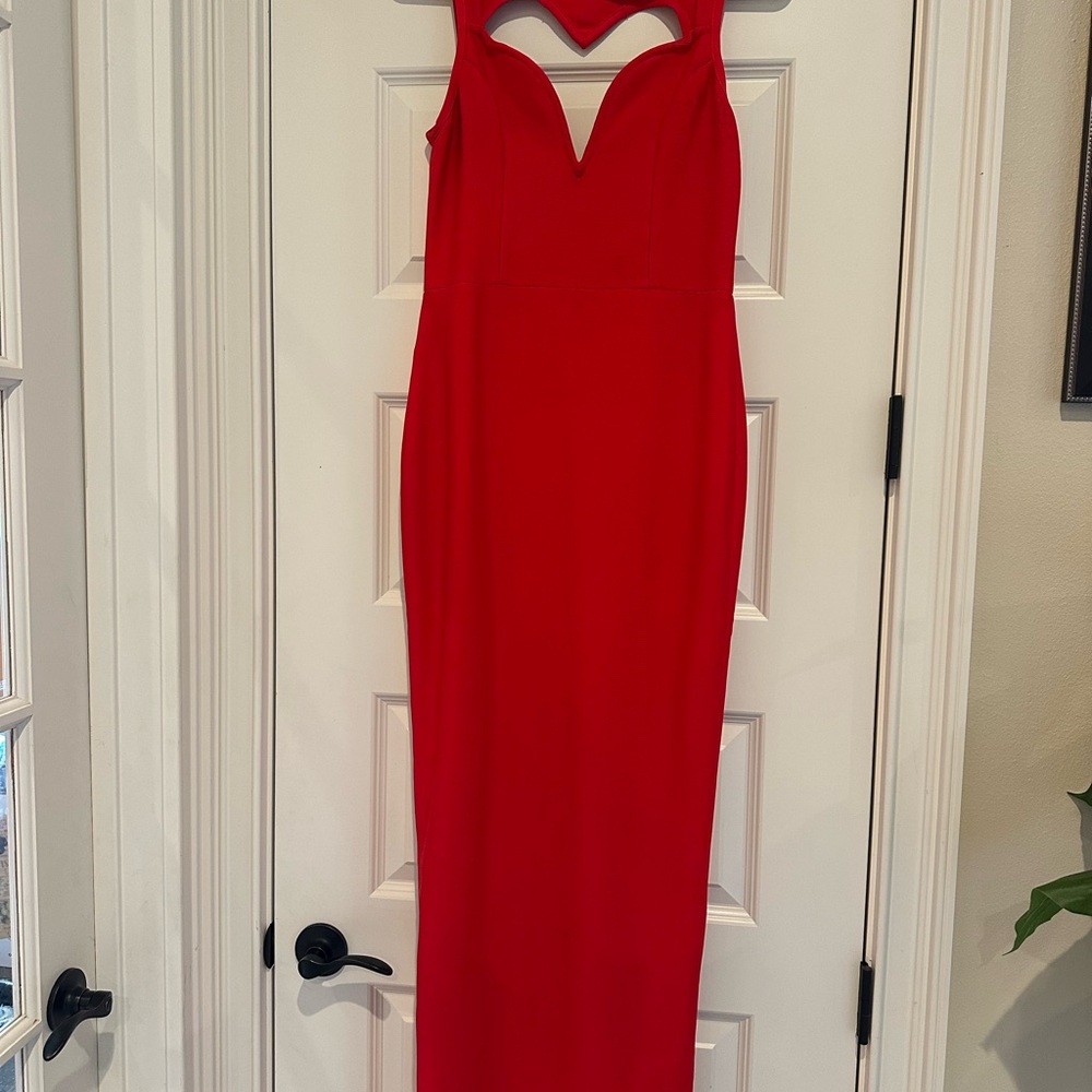 Fashion Nova Strapless Red Dress